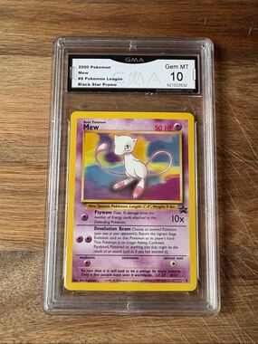 2000 Pokemon Black Star MEW #8 Pokemon League Promo GMA 10